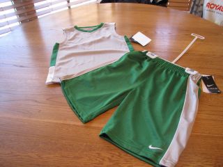 Boys Sleeveless Shirt Active Shorts 7 $36 Green Nike