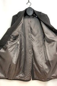 Adolfo Cashmere Wool Blend Dark Gray Overcoat Size 44