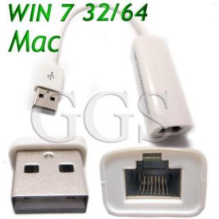USB 2 0 to Ethernet RJ45 Network LAN Card Adapter for Win7 Vista 64 32 