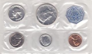 1964 Philladelphia US 5 Coin Silver Proof Set Estate Coins