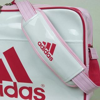 Adidas New Big Size Shoulder Messenger Bag White Pink Officail Item PU 