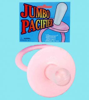 Jumbo Pink Blue Baby Pacifier Adult Baby Shower Jammies Costume 