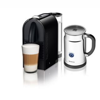 Nespresso U D50 Espresso Maker with Aeroccino Milk Frother, Pure Black