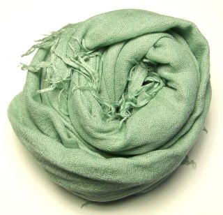 NWT 195 Chan Luu Cashmere Silk Scarf Lichen Green Wrap Shawl