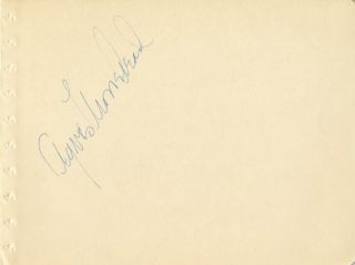 Agnes Moorehead American Actress Authentic Autographed Album Page