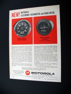 Motorola Electronic Tachometer Hour Meter Print Ad