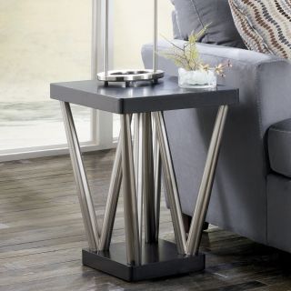 ASHLEY AJAY DARK BROWN SQUARE END TABLE FURNITURE 
