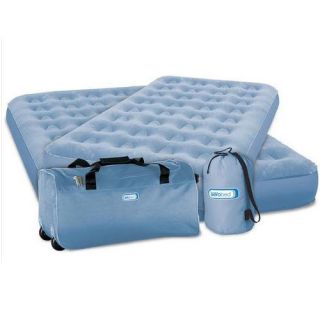 Aerobed 64225 Family Travel Pack Queen and Twin Mattresses w Rolling 