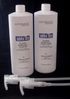 Affinage White Ice Blonde Bombshell Shampoo Cond 1L