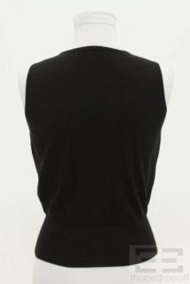 ALAIA Paris Black Cashmere Sleeveless Top Size 42
