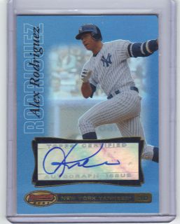 2007 Bowmans Best Blue Alex Rodriguez Autograph Auto RU Yankees 64 99 