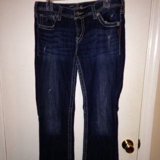 Womens Aiko Bootcut Silver Jeans Size 32 33