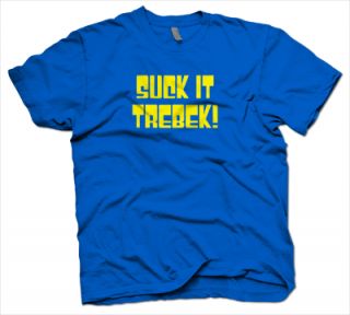 Suck It TREBEK T Shirt Funny SNL Jeopardy Cool Sean Connery Alex Tee 