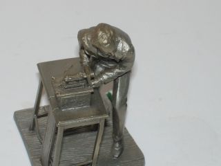   Museum Pewter Figurine Alexander Graham Bell Inventor 1847 1922