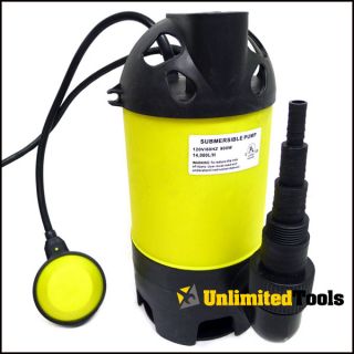 900W 1HP Submersible Pump Dirty Water Drain Pumps Auto Stop Drainage 
