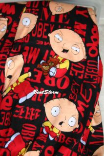 Family Guy Baby Stewie Pajamas Obey Me PJs Sleep Lounge Pants Adult s 