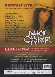Alice Cooper Brutally Live DVD SEALED
