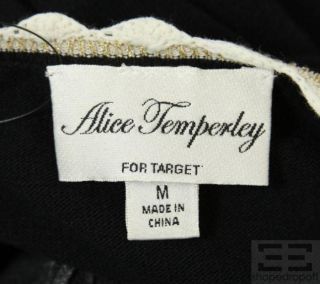 Alice Temperley For Target Black, Cream & Gold Knit Belted Tie Waist 