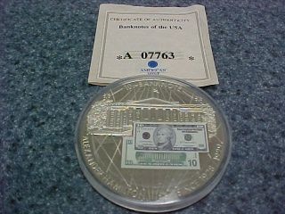   Mint Coin Banknotes of The USA Alexander Hamilton Ten Dollar