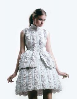3500 Azzedine ALAIA Paris Gorgeous Sleeveless Cotton Day Dress 40 US 
