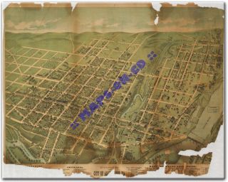 1879 Allentown Pennsylvania Lehigh County PA USA Map CD