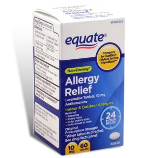 Allergy Relief Loratadine 10 MG 60 Tablets Equate