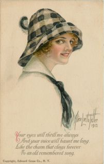 Alice Luella Fidler Artist Signed 1912 American Girl #30 Vintage 