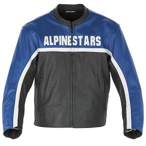 Alpinestars Barcelona Leather Jacket BLUE size 42 US 52 EU, 2810 1021 