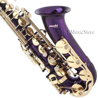 New Mendini Purple Alto Saxophone 10 Reeds $39 Tuner