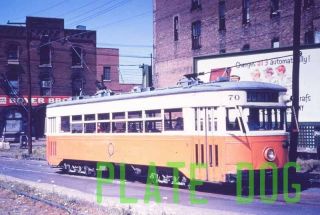 Altoona Transit Company Trolley 70 in 1950s Street Scene Duplicate 