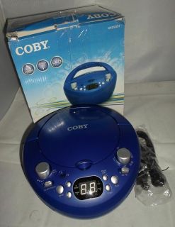 Coby CXCD251BLU Portable CD Player with Am FM Radio Blue