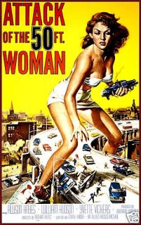 Movie Poster Attack of 50 ft Woman Allison Hayes 1958