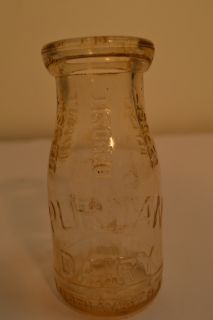   Puritan Dairy Half Pint Antique Milk Bottle Perth Amboy NJ