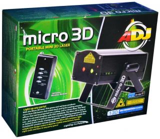 American DJ Micro 3D Special Effects Lighting Laser Portable Mini 3D 