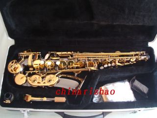 Brand New Top Black Nickel EB Alto Sax Saxophone wth Gold Key Case 