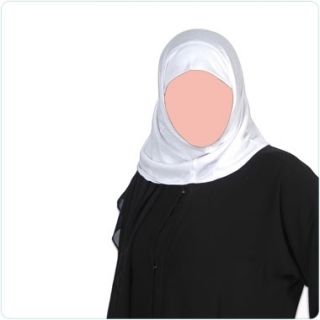 White Cotton Amira Hijab Veil Scarf Abaya Jilbab Amirah