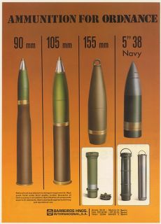 1976 Barreiros Hnos Ammunition for Ordnance 90mm 105mm 155mm 5 38 