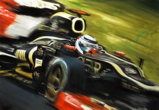 Kimi Raikkonen Lotus E20 Renault F1 Formula 1 Racing Car Print Affiche 