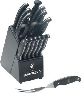 Browning Outdoorsman 14 PC Kitchen Knife Set German Stainless BR480 