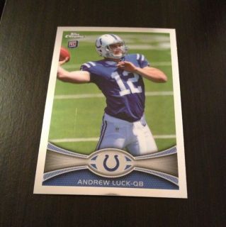 Andrew Luck Indianapolis Cots 2012 Topps Chrome Rookie RC Card