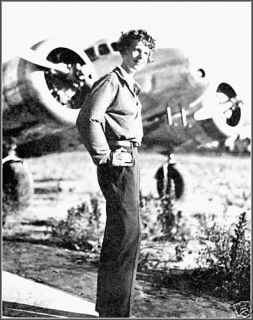 Poster Print Amelia Earhart by Her Lockheed Electra