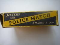   Police Match Peters Rustless 38 Special Ammo Cartridge Box .38 Cal