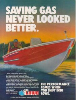 1982 Lowe Boats Aluminum Fishing Boat Vintage Ad