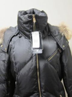 Andrew Marc Embrace Coat w Fur Trim Hood Blacks XL
