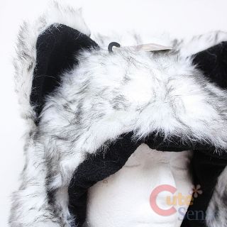 Husky Animal Plush Lapland Beanie hat Custume Hat Scarf 3