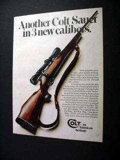 Colt Sauer Sporting Rifle Rifles Gun 1974 Print Ad