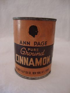 Vintage Ann Page Pure Ground Cinnamon Spice Tin Full