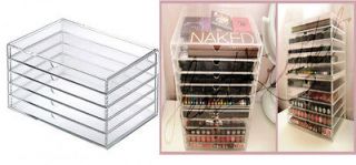 acrylic makeup organizer storage container w 5 drawers time left