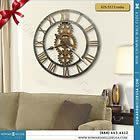 625517 Howard Miller 30 Large Wall metal gray iron wall clock