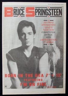 bruce springsteen 1985 poster ad born in the usa single